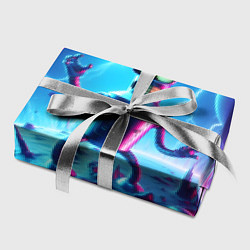 Бумага для упаковки Bender on neon planet - ai art fantasy, цвет: 3D-принт — фото 2