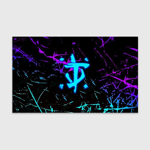 Бумага для упаковки Doom неоновые штрихи / 3D-принт – фото 1