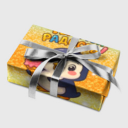 Бумага для упаковки Ты моя радость - пингвин с мороженым, цвет: 3D-принт — фото 2