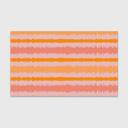 Бумага для упаковки Полосы зигзагообразные оранжево-розовые / 3D-принт – фото 1