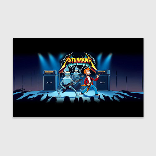 Бумага для упаковки Rock group Futurama - ai art fantasy / 3D-принт – фото 1