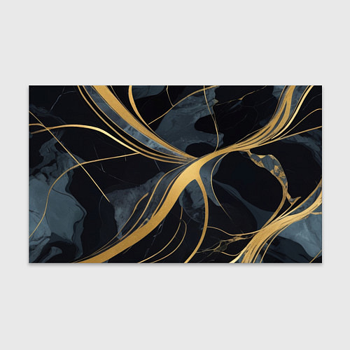 Бумага для упаковки Мраморный узор с золотыми полосками / 3D-принт – фото 1