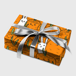 Бумага для упаковки Милый кролики в морковном поле, цвет: 3D-принт — фото 2