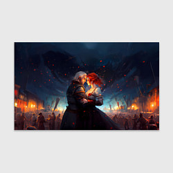 Бумага для упаковки Геральт и Трисс ночью, цвет: 3D-принт