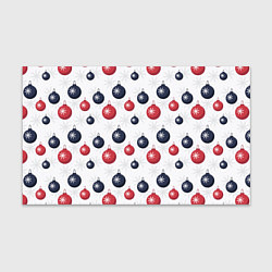 Бумага для упаковки Синие и красные новогодние шары со снежинками, цвет: 3D-принт