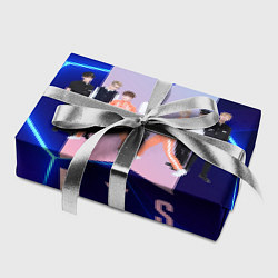 Бумага для упаковки BTS на темно-синем фоне, цвет: 3D-принт — фото 2