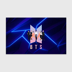 Бумага для упаковки BTS на темно-синем фоне