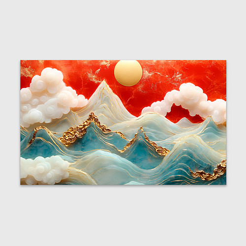 Бумага для упаковки Японская природа / 3D-принт – фото 1