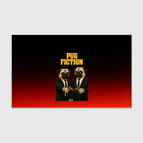 Бумага для упаковки Пародия - Криминальное чтиво с мопсами / 3D-принт – фото 1