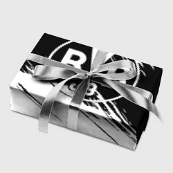 Бумага для упаковки Borussia черно белые полосы, цвет: 3D-принт — фото 2