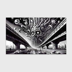 Бумага для упаковки Art skull in metropolis - ai art fantasy, цвет: 3D-принт