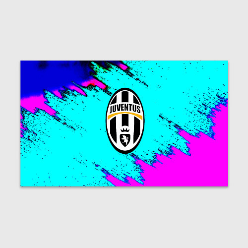 Бумага для упаковки Juventus неоновые краски / 3D-принт – фото 1