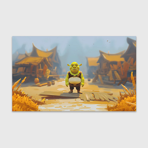 Бумага для упаковки Шрек в деревне / 3D-принт – фото 1