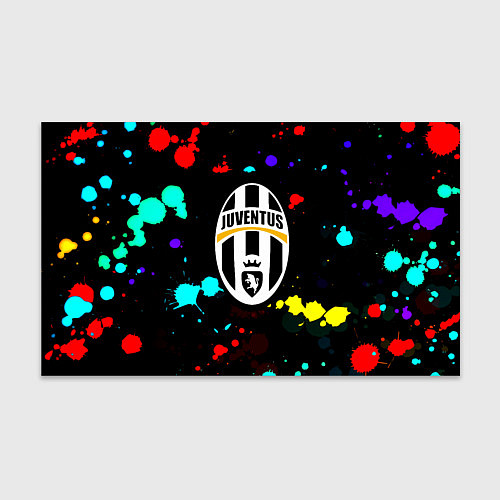 Бумага для упаковки Ювентус брызги красок неон / 3D-принт – фото 1