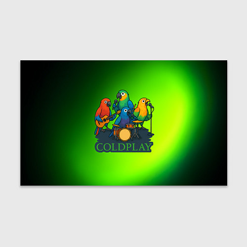 Бумага для упаковки Coldplay группа из попугаев / 3D-принт – фото 1