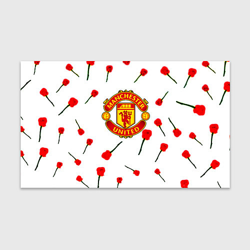 Бумага для упаковки Манчестер Юнайтед розы паттерн / 3D-принт – фото 1