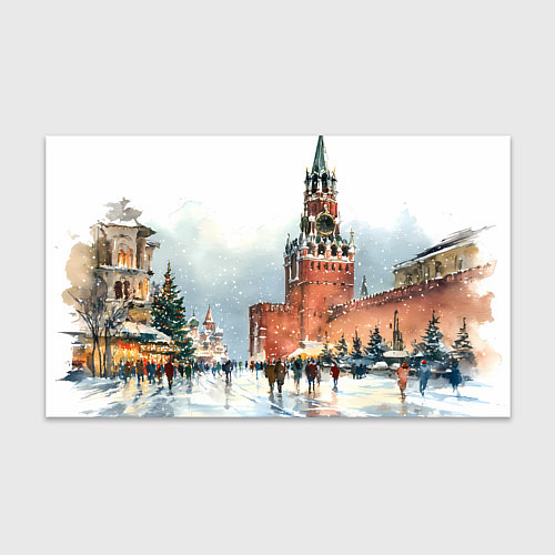 Бумага для упаковки Новогодний Кремль / 3D-принт – фото 1