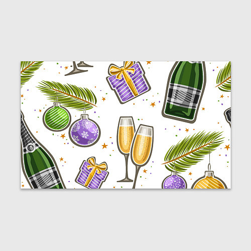 Бумага для упаковки Новогодний вайб / 3D-принт – фото 1