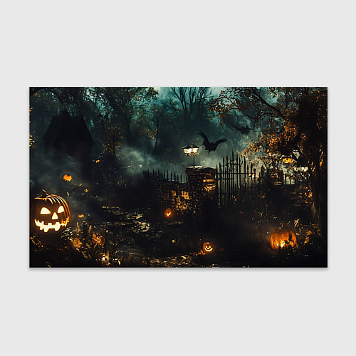 Бумага для упаковки Ночь тыкв и теней / 3D-принт – фото 1