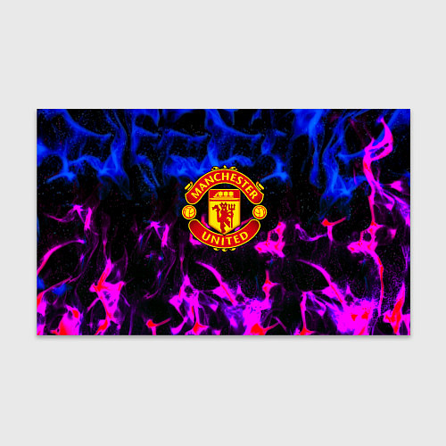 Бумага для упаковки Манчестер Юнайтед огонь неон / 3D-принт – фото 1