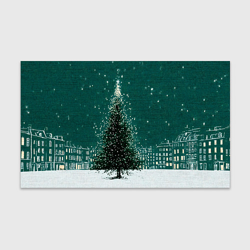 Бумага для упаковки Новый год в зеленом стиле / 3D-принт – фото 1