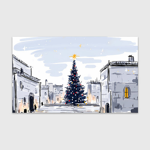 Бумага для упаковки Новый год минимализм / 3D-принт – фото 1