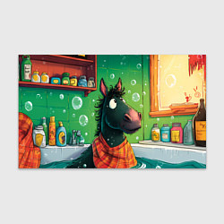 Бумага для упаковки Лошадь моется в ванной