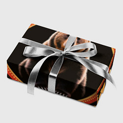 Бумага для упаковки Медведь в орнаменте, цвет: 3D-принт — фото 2