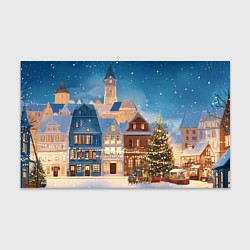 Бумага для упаковки Новогодний дворик и елка, цвет: 3D-принт