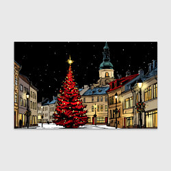 Бумага для упаковки Красная новогодняя елка, цвет: 3D-принт