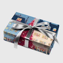 Бумага для упаковки Новогоднее гуляние у красной елки, цвет: 3D-принт — фото 2