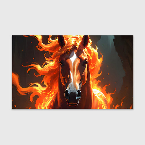 Бумага для упаковки Статная огненная лошадь / 3D-принт – фото 1