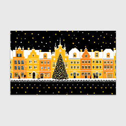 Бумага для упаковки Новогодняя ночь в городе, цвет: 3D-принт
