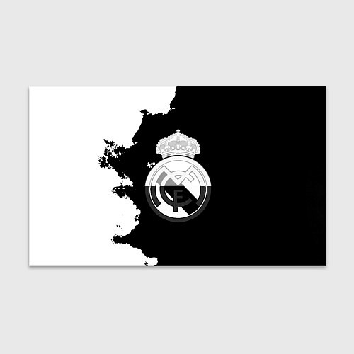Бумага для упаковки Реал Мадрид черно белые краски / 3D-принт – фото 1