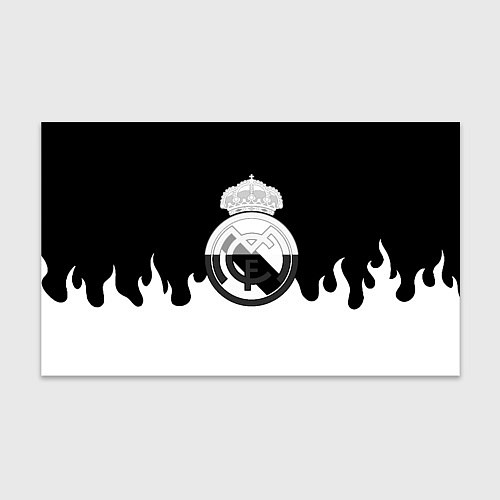 Бумага для упаковки Реал Мадрид огонь белый / 3D-принт – фото 1