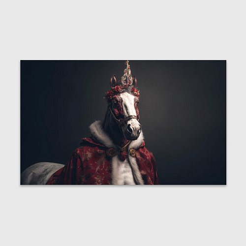 Бумага для упаковки Лошадь в новогоднем костюме / 3D-принт – фото 1