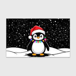 Бумага для упаковки Пингвин в шапке Санты, цвет: 3D-принт