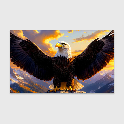 Бумага для упаковки Белоголовый орлан владыка небес / 3D-принт – фото 1