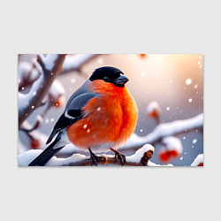 Бумага для упаковки Снегирь на зимней ветке, цвет: 3D-принт