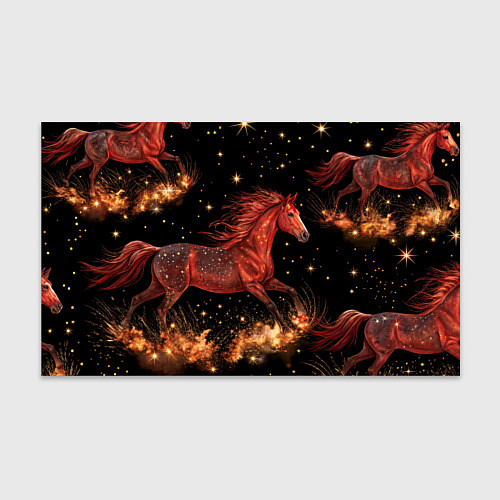 Бумага для упаковки Огненные лошади - паттерн / 3D-принт – фото 1