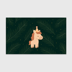 Бумага для упаковки Милая лошадка с колпаком, цвет: 3D-принт