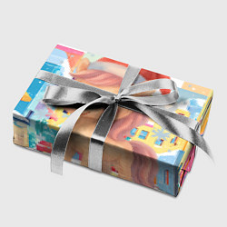 Бумага для упаковки Лошадка с новогоднем венком, цвет: 3D-принт — фото 2