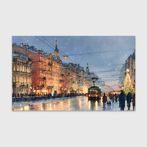 Бумага для упаковки Вечер Санкт-Петербурга / 3D-принт – фото 1