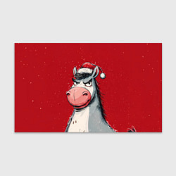 Бумага для упаковки Недовольная новогодняя лошадь, цвет: 3D-принт