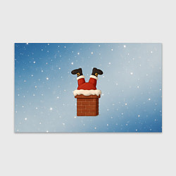 Бумага для упаковки Санта торчит из трубы, цвет: 3D-принт