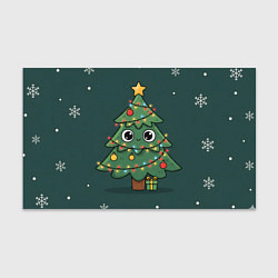 Бумага для упаковки Новогодняя елочка с огоньками, цвет: 3D-принт
