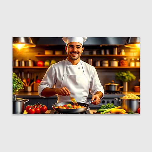 Бумага для упаковки Шеф-повар в деле / 3D-принт – фото 1