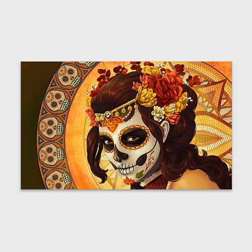 Бумага для упаковки Девушка. Сахарный череп / 3D-принт – фото 1