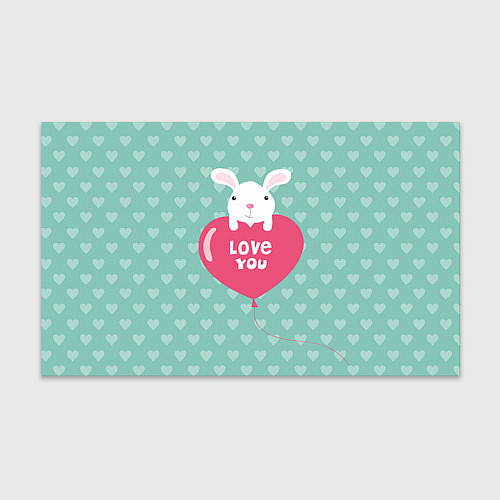 Бумага для упаковки Rabbit: Love you / 3D-принт – фото 1