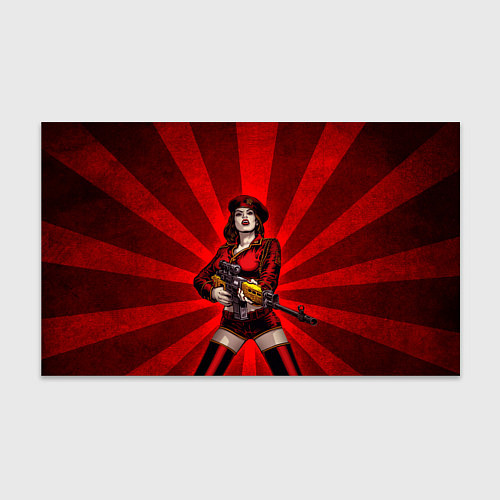 Бумага для упаковки Red alert girl / 3D-принт – фото 1